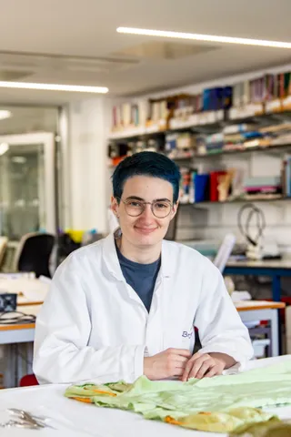 Bryn Kelley in the conservation lab